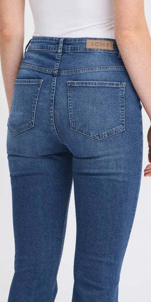 ICHI TWIGGY Flaired High Waist Jeans