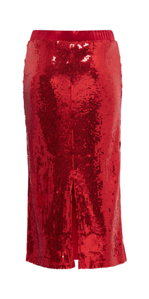 b young SIENNA Skirt in Haute Red