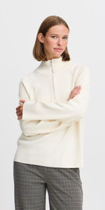 b young MORLA Half Zip Jumper in Birch