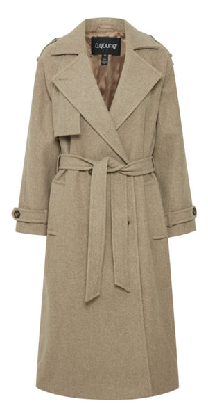 b young CILIA Coat in Sepia Tint Melange