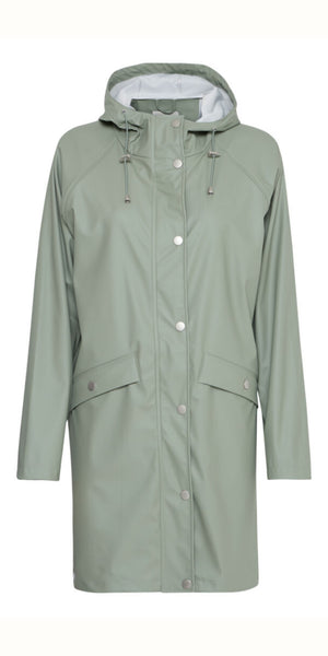 ICHI TAZI Raincoat in Seagrass