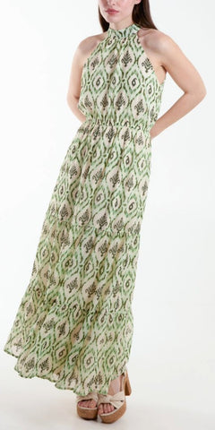 Halter Neck Ikat Dress