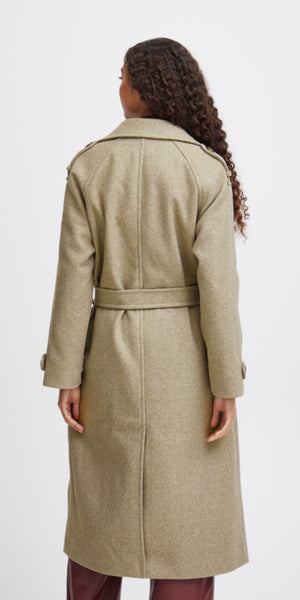 b young CILIA Coat in Sepia Tint Melange