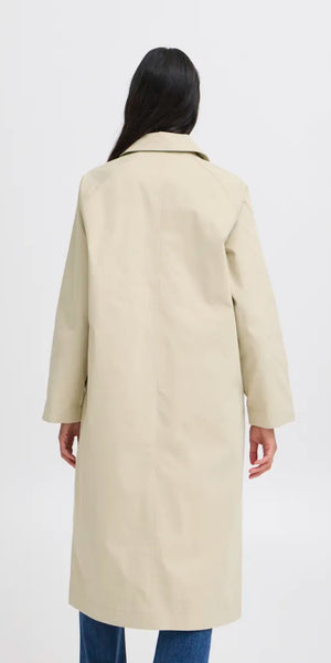 b young AMONA Long Coat in Humus