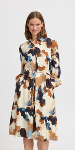 b young IHAMMA Shirt Dress in Birch Watercolour