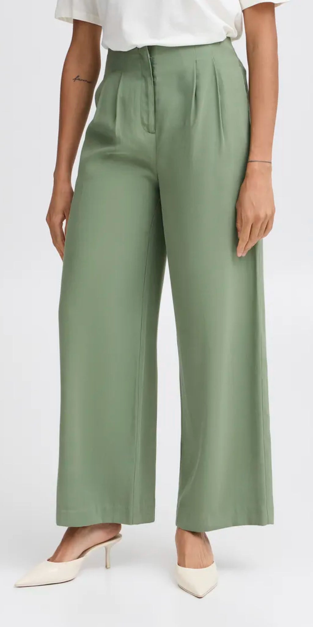 b young DALANO Wide Pants in Sea Spray