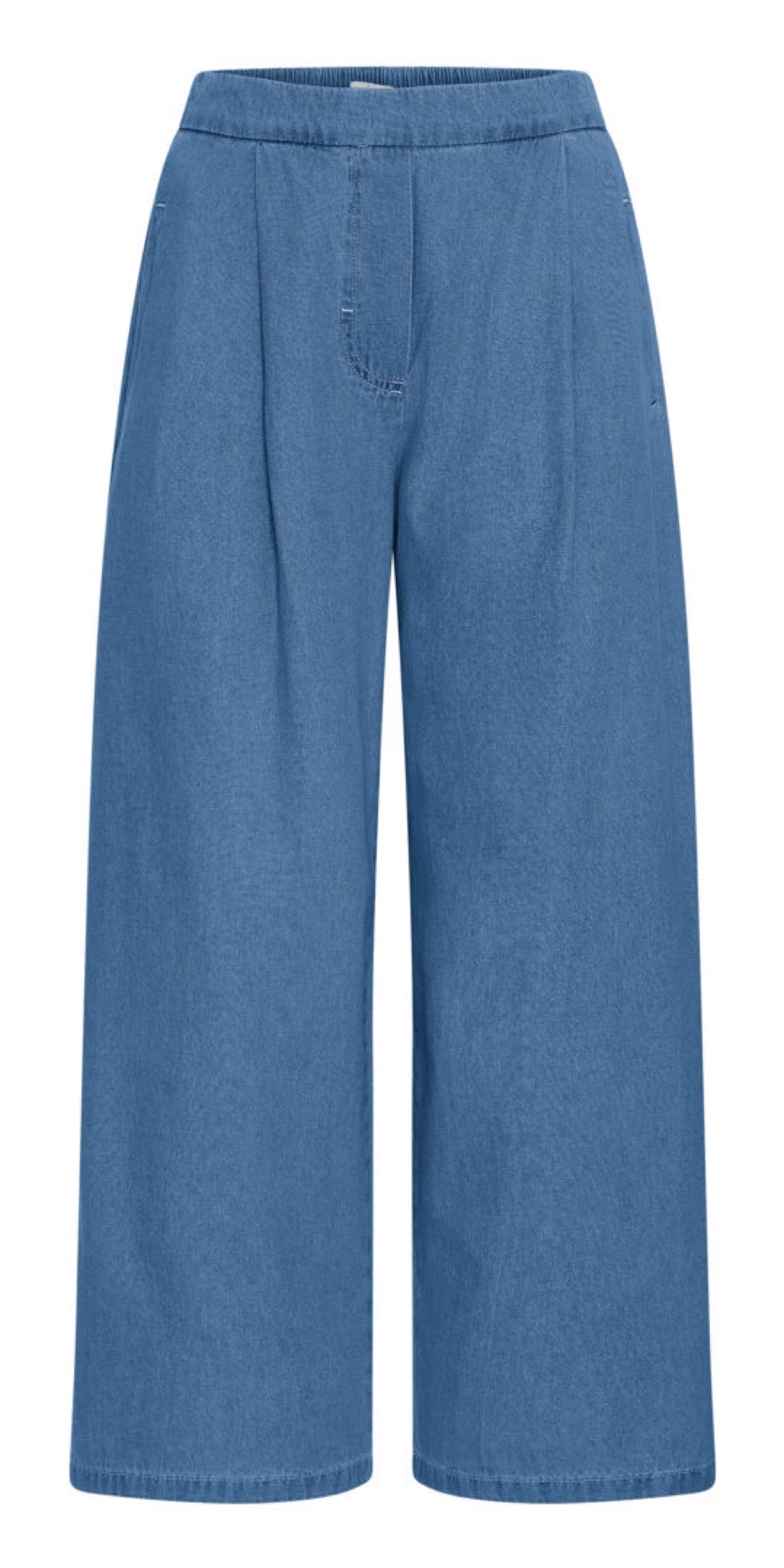 ICHI ARCHER Pants in Washed Medium Blue