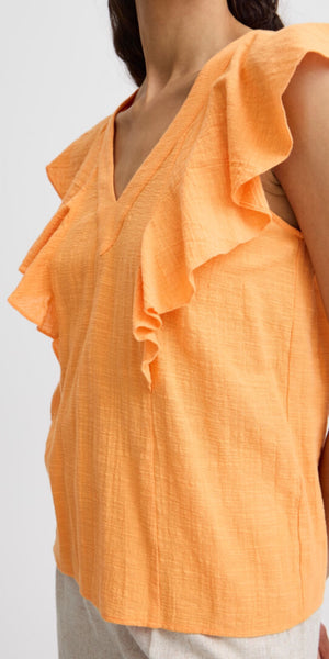 b young JADA Blouse in Tangerine