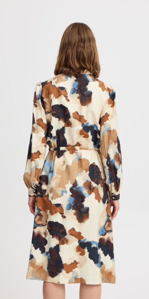 b young IHAMMA Shirt Dress in Birch Watercolour