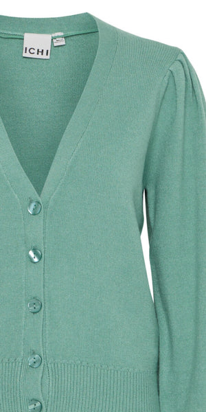 ICHI SELLA Cardigan in Beryl Green