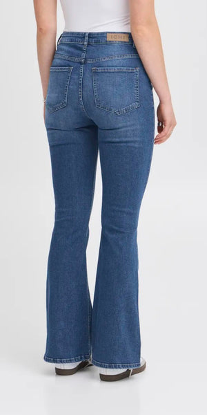 ICHI TWIGGY Flaired High Waist Jeans