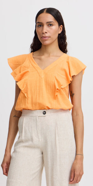 b young JADA Blouse in Tangerine