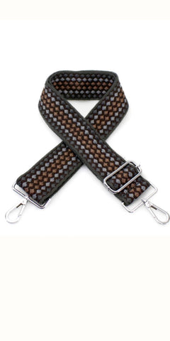 Bag Strap in Brown Dots