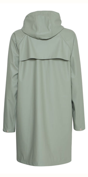 ICHI TAZI Raincoat in Seagrass