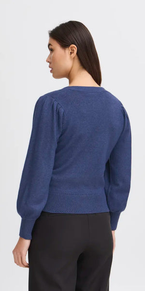 ICHI SELLA Cardigan in Medieval Blue