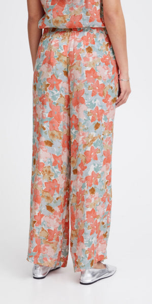 ICHI SANURA Pants in Multi Flower