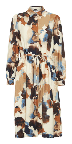 b young IHAMMA Shirt Dress in Birch Watercolour