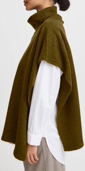 b young VIKSI Poncho in Military Olive