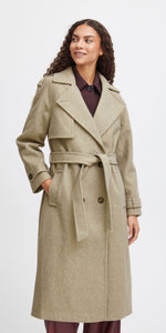 b young CILIA Coat in Sepia Tint Melange