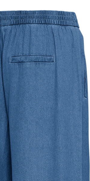 ICHI ARCHER Pants in Washed Medium Blue