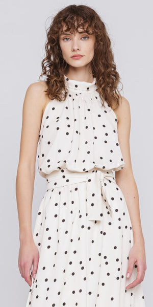 ACCESS Polka Dot Halter Dress