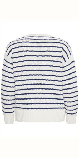 b young NAGLA Striped Jumper in Marshmallow Mix