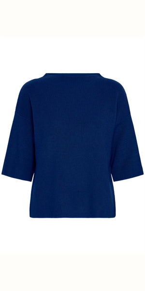 ICHI BOSTON 3/4 Sleeve Knit in Medieval Blue