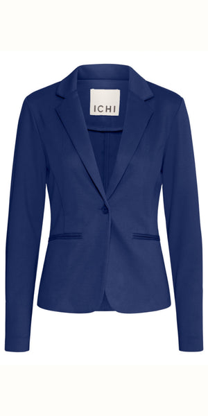 ICHI Kate Blazer in Medieval Blue