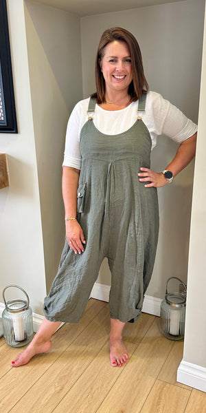 Linen Dungarees