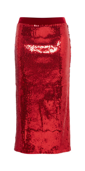 b young SIENNA Skirt in Haute Red