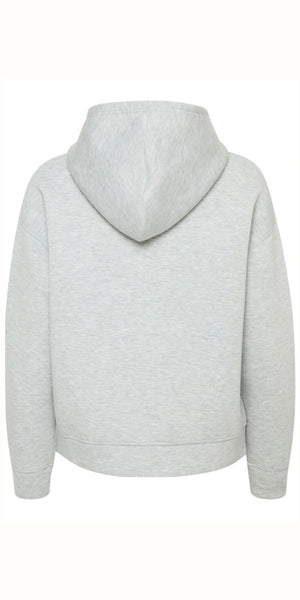 b young UNICO Zip Hoodie in Light Grey Melange