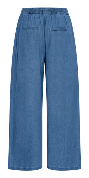 ICHI ARCHER Pants in Washed Medium Blue