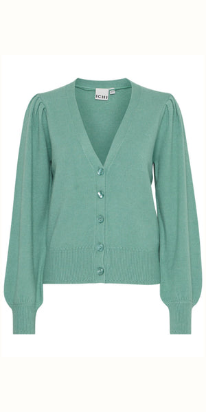 ICHI SELLA Cardigan in Beryl Green