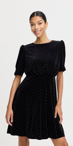 b young PERRY Dress in Black Mix