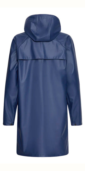 ICHI TAZI Raincoat in Medieval Blue