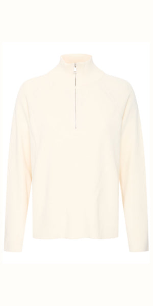 b young MORLA Half Zip Jumper in Birch