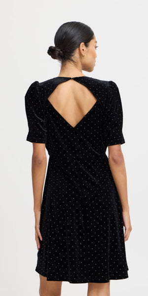 b young PERRY Dress in Black Mix