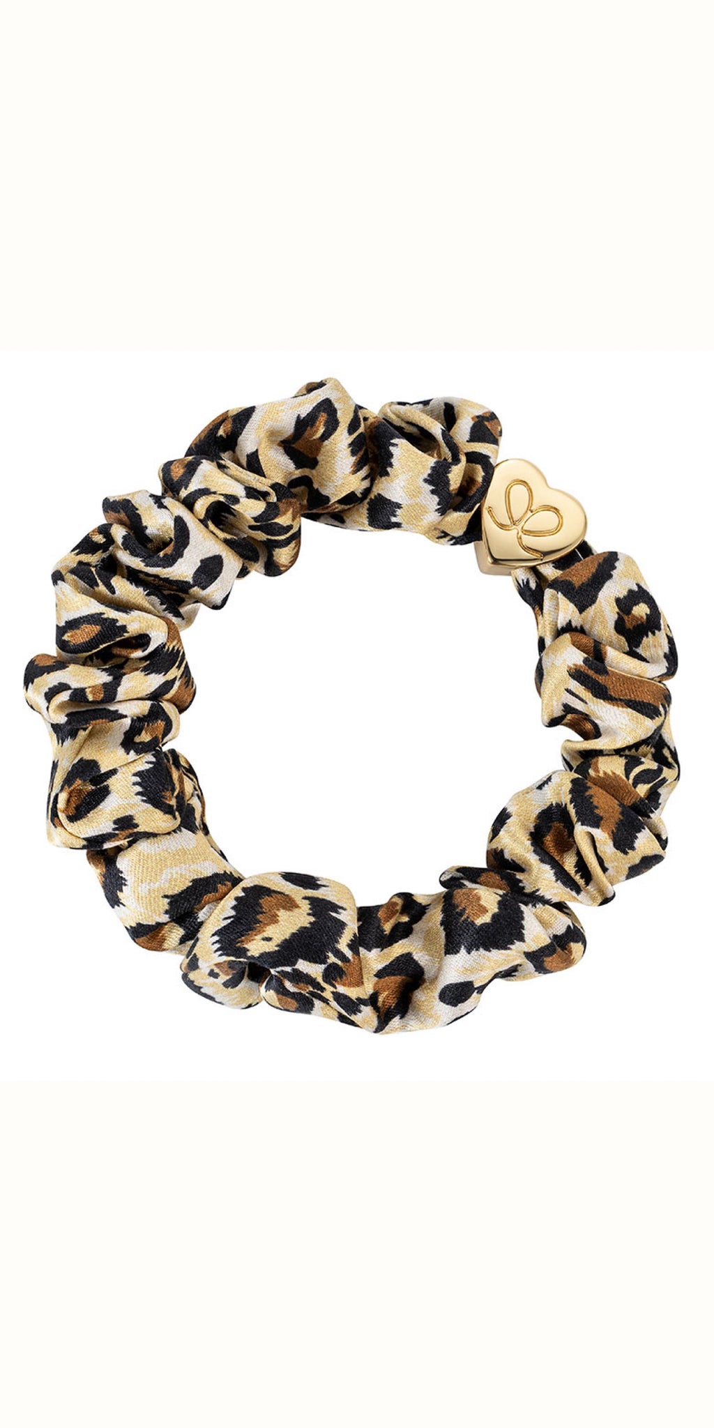 By Eloise Gold Star on Leopard Silk Scrunchie