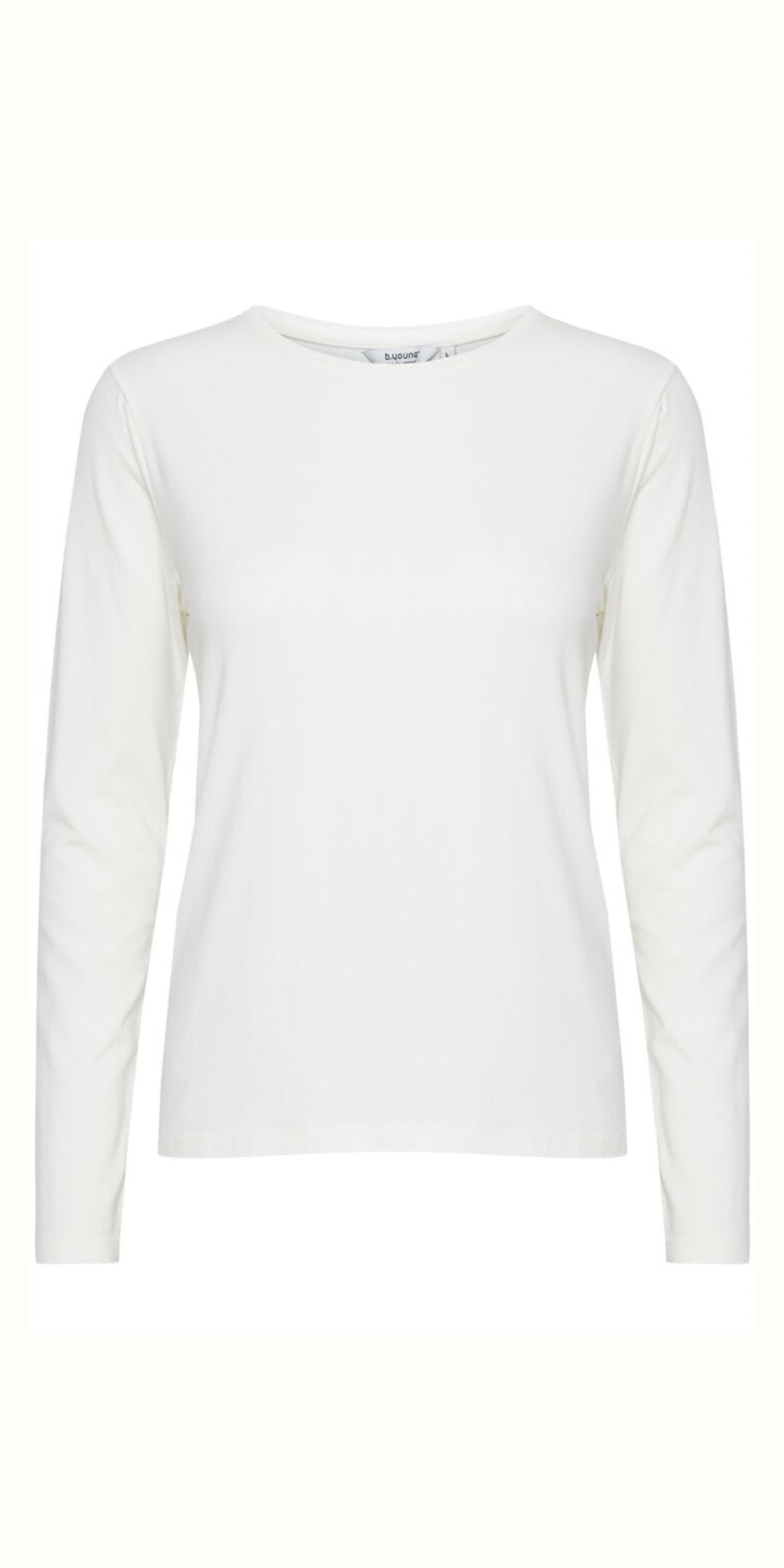 b young PAMILA Long Sleeve T Shirt in White (Pre-order)