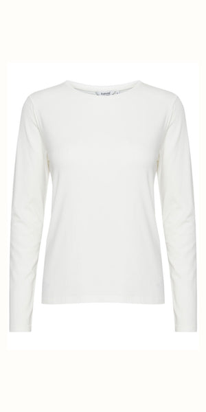 b young PAMILA Long Sleeve T Shirt in White (Pre-order)