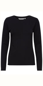 b young PAMILA Long Sleeve T Shirt in Black (Pre-order)