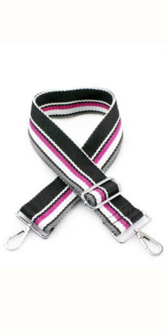 Bag Strap in Pink Sports Stripe