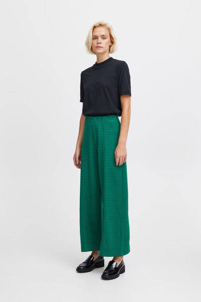 ICHI KATE CAMELEON Pants in Cadmium Green