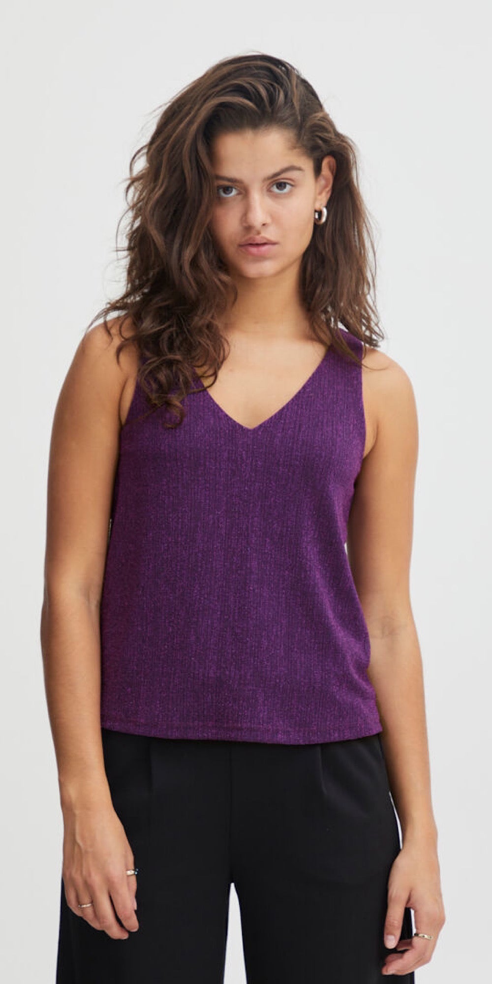 ICHI NELLY Top in Violet Indigo