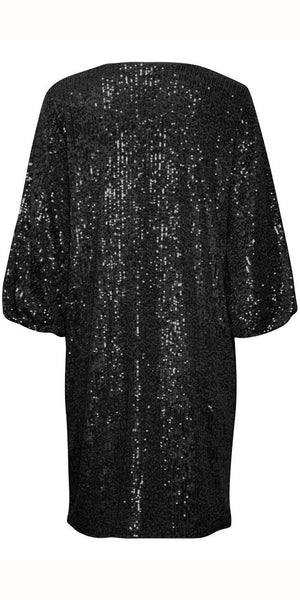 b young SOLIA V Sequin Dress in Black