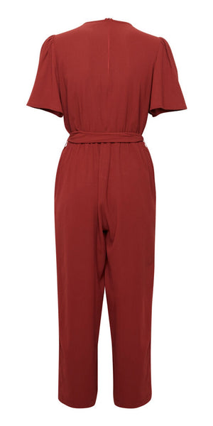 ICHI GITTY Jumpsuit in Chocolate Truffle