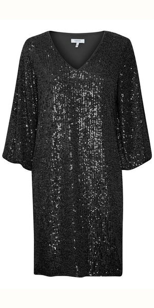 b young SOLIA V Sequin Dress in Black