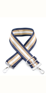 Bag Strap in Navy & Gold