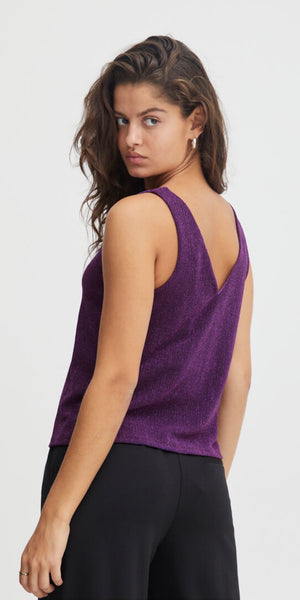 ICHI NELLY Top in Violet Indigo