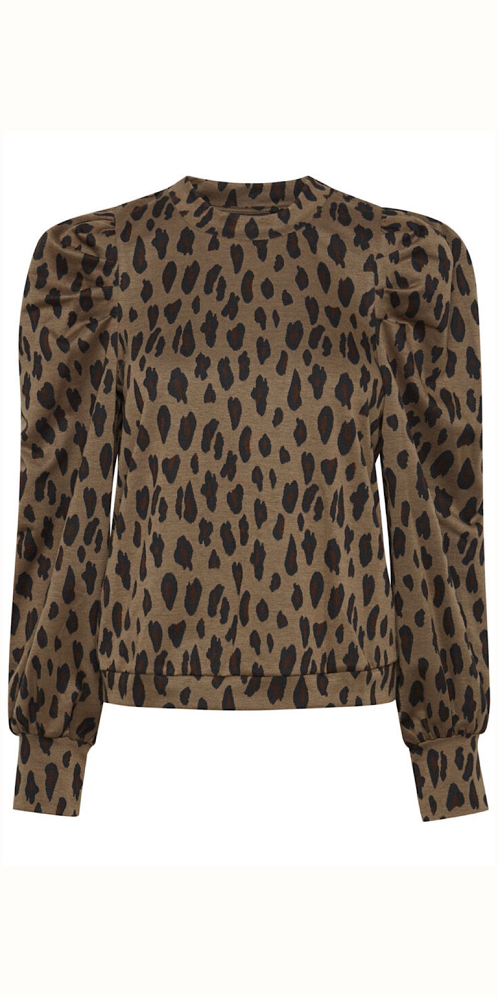 PULZ DUNNE Top in Brown Print - TheSecretCloset.Boutique